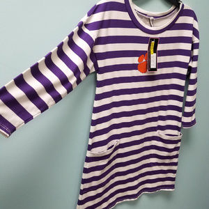 Flying Colors Apparel Button Back Stripe Dress